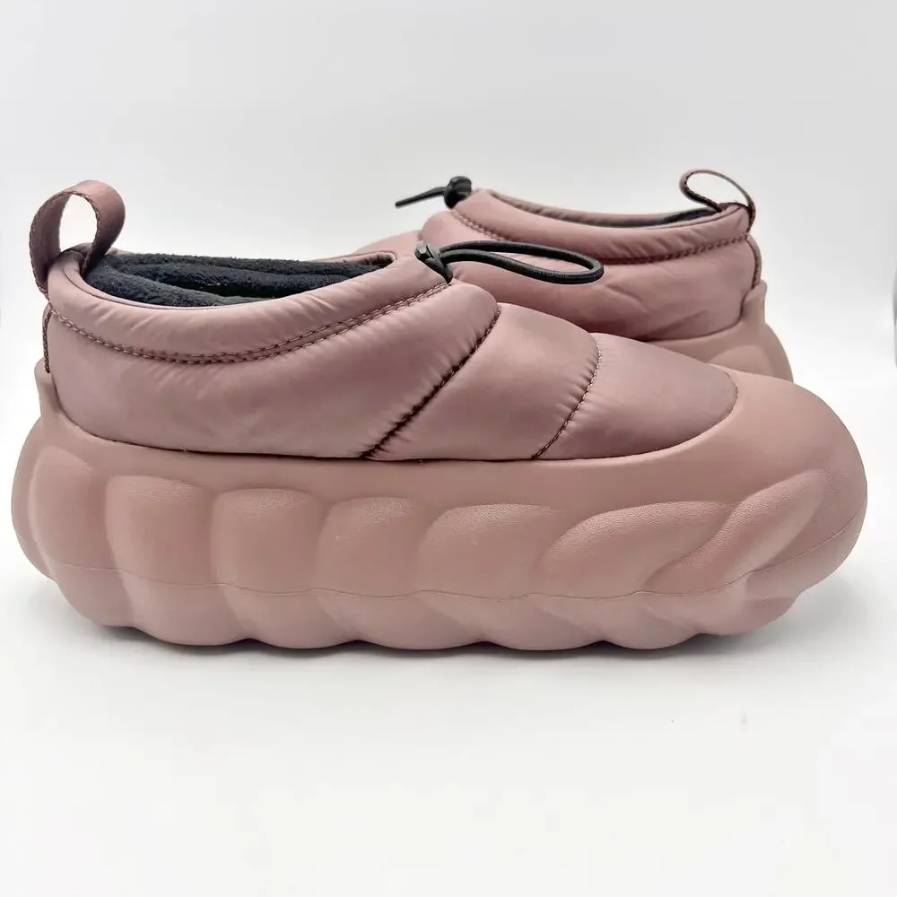 Crocs Womens Overpuff Shorty Booties Size 9 EU 39.5 Truffle Mauve NIB
